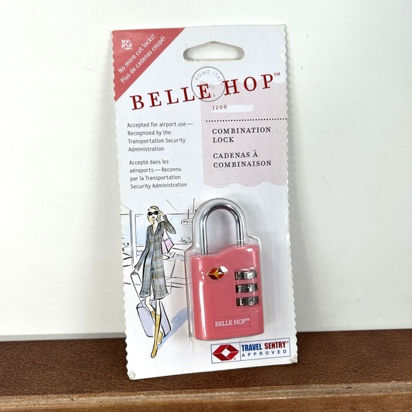 Belle Hop Accessories - NEW Belle Hop‎ TSA Recognized Pink 3-Digit Combination Lock, 2006